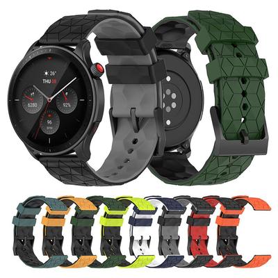 Силиконовый ремешок 20 мм 22 мм для Huami Amazfit GTR 4 GTS 3/2 Bip, браслет с футбольным узором, ремешок для браслета Huawei Watch GT 3/2, 42 мм, 46 мм