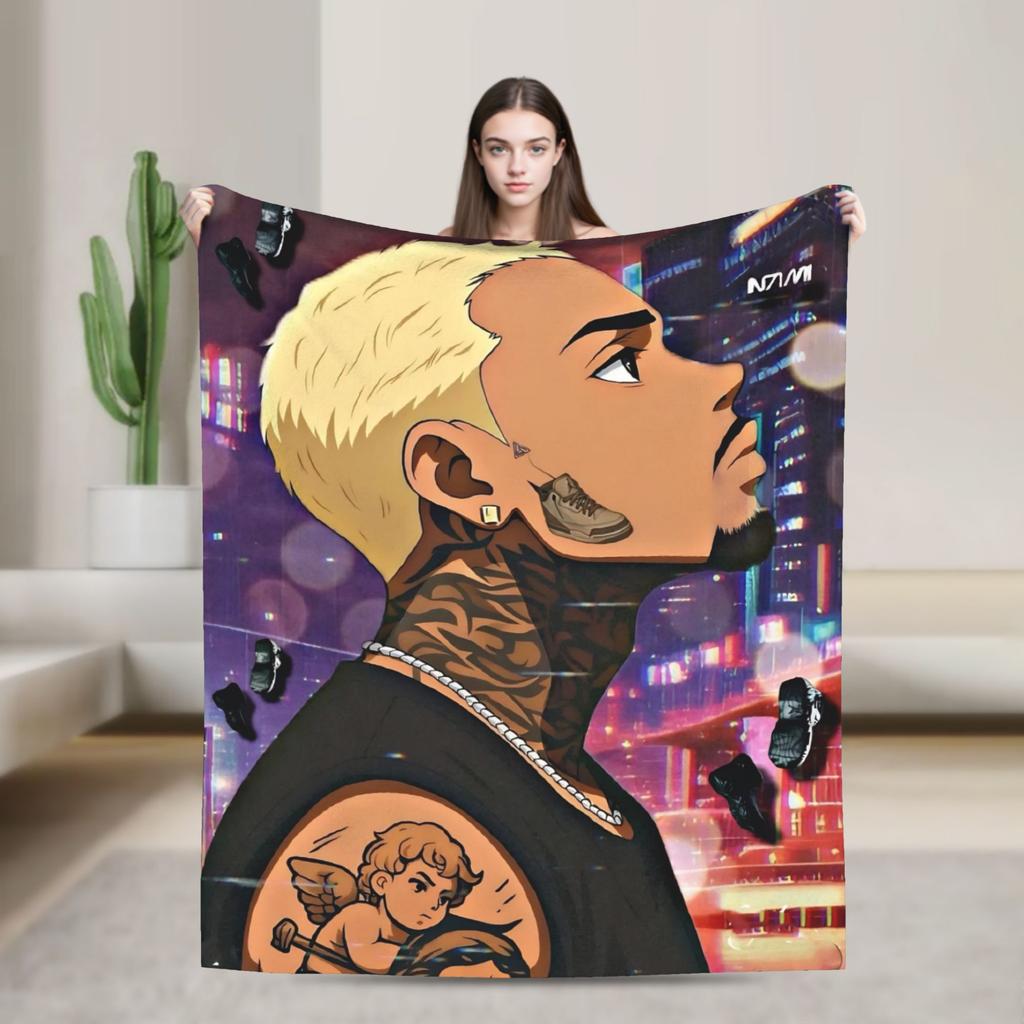 Крис Браун Breezy Bowl XX Тур Супер Теплое Одеяло Детское Плюшевое Плед Пушистый Домашний Декор Фланелевое Покрывало Постельное Покрытие