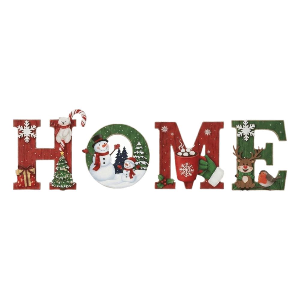 4 pcs Self Adhesive Christmas Wall Decoration 2D Flat Wall Decor Xmas Door Ornaments Entrance