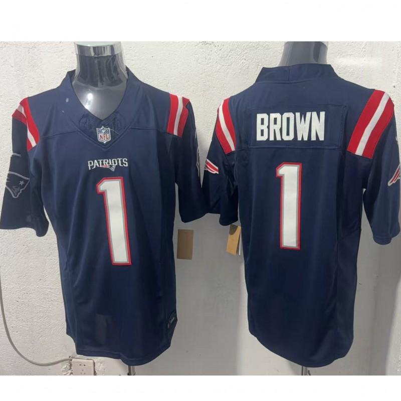 Custom Embroidered Football Jersey New England Patriots Team Sport Uniform Men Fans