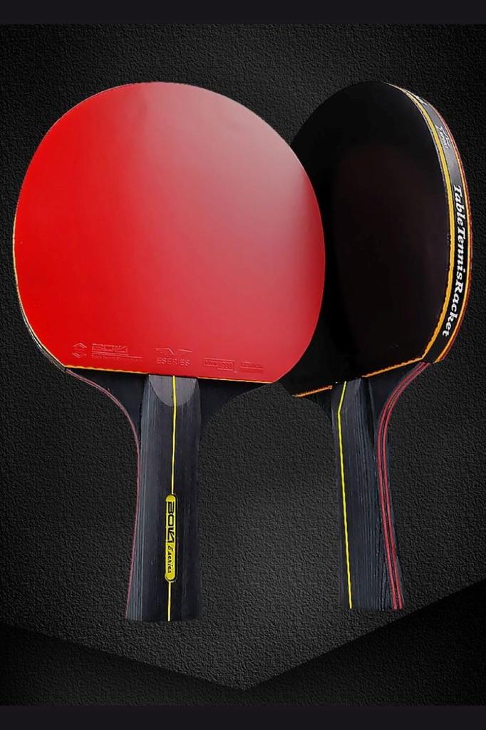 Table Tennis Racket Set Short with Storage and Lightweight Wooden Ping Pong Bag (2 Rackets) Bag, Balls, [Used]