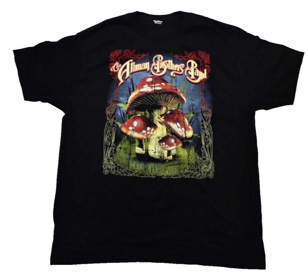 The Allman Brothers Band Mens Mushroom Graphic Black Shirt New XL Unisex T-Shirt