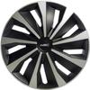 Set of 4 16-inch Wheel Trims - - Two-tone Black &; Carbon Style - Easy To Install