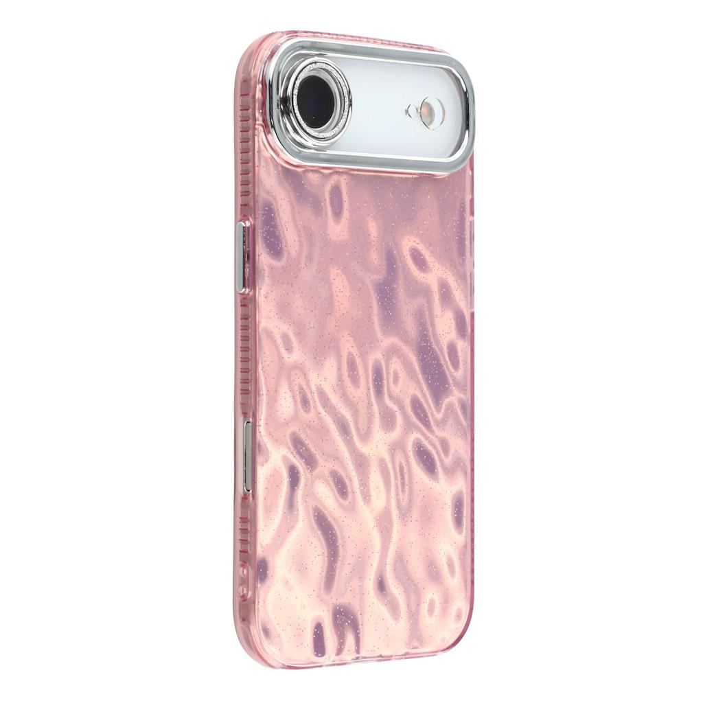 For iPhone 17 Air Case IMD Design Shockproof Hybrid Phone Cover with Glass Lens Film