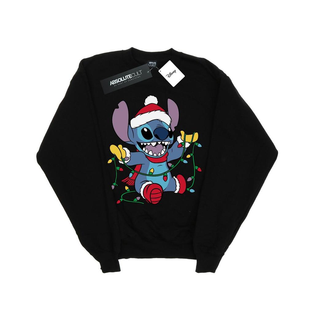 Disney Womens/Ladies Lilo And Stitch Christmas Lights Sweatshirt