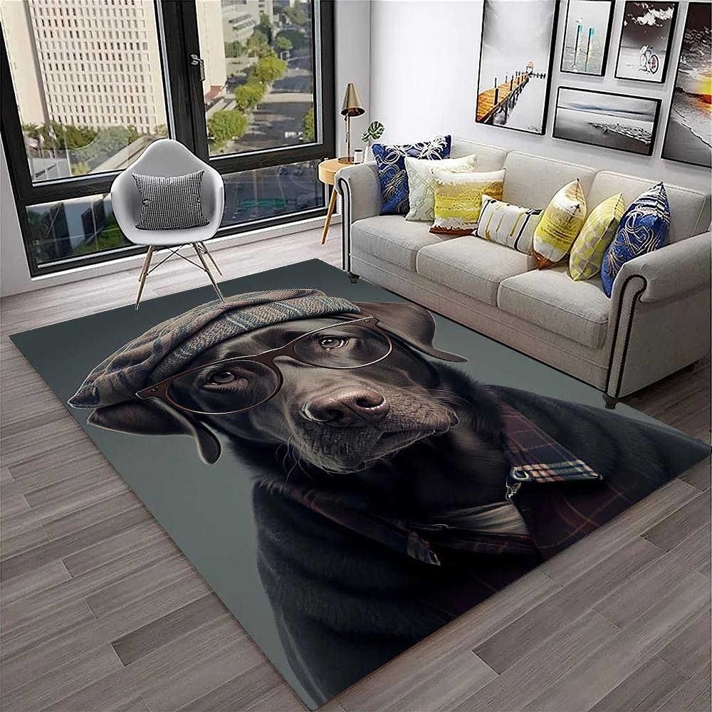 Cute Dog Samoye,Chihuahua,Koki Pomeranian Husky Cartoon Carpet Rug for Home Living Room Bedroom Sofa Doormat Decor,kid Non-slip