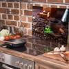 GLASS PROTECTIVE PLATE FOR STOVE 60x52 COFFEE