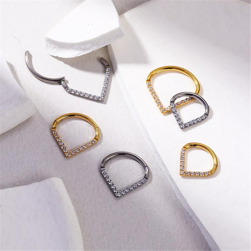 Elegant Hinged Segment Hoop Unique Nose Piercing Unisex Body Jewelry Nose Rings G23 Titanium Material Suitable for Nose