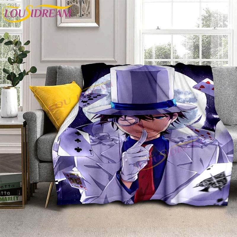 Detective and Thief Conan Blankets Classic Anime Flannel Blankets Sofa Throw Blanket Children Adult Gift Travel Camping Blankets