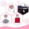 Pink Heart & Butterfly Air Vent Clips, 4 Pcs Bling Heart & Butterfly Air Fresheners Vents Clips Diamond Car Interior Decor Bling Cute Pink Car