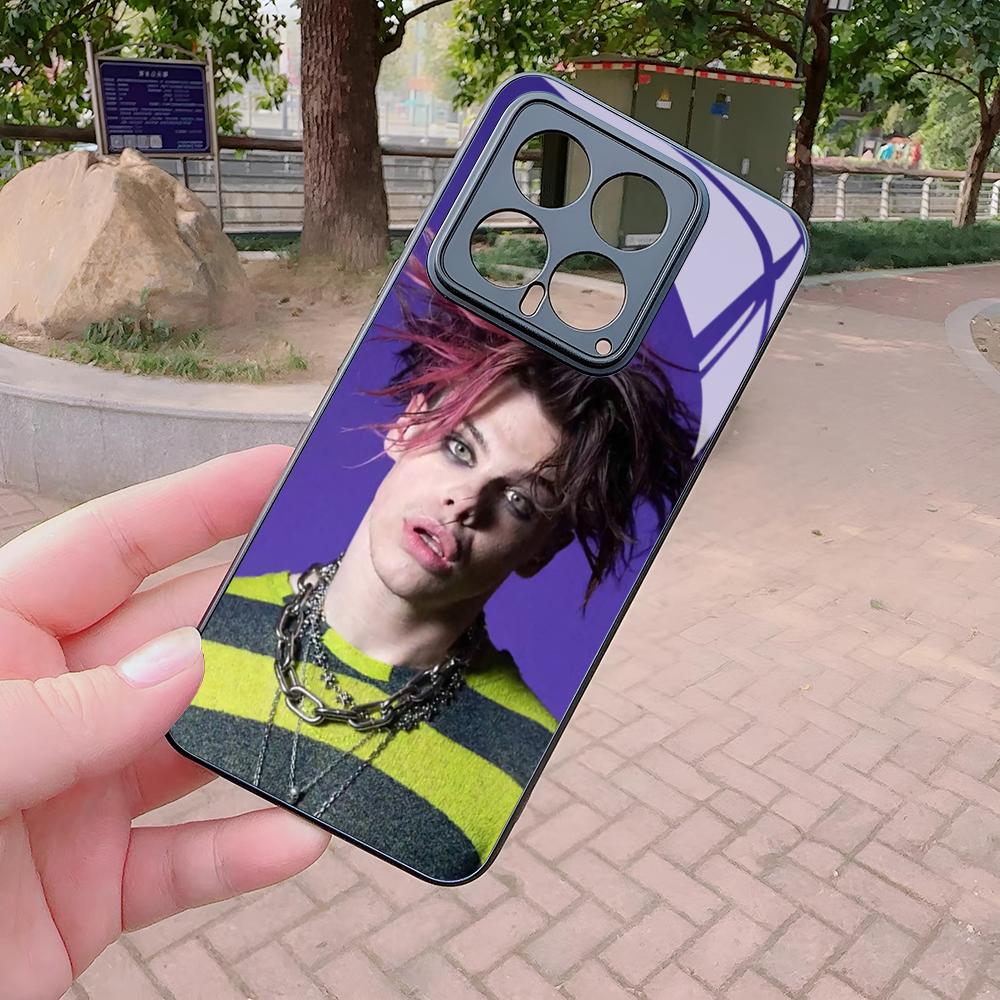 Чехол для телефона Yungblud Клубничные губы для Xiaomi Redmi Note 14 13 12 14c 13c 13x A5 A3 A2 Pro plus стеклянная крышка