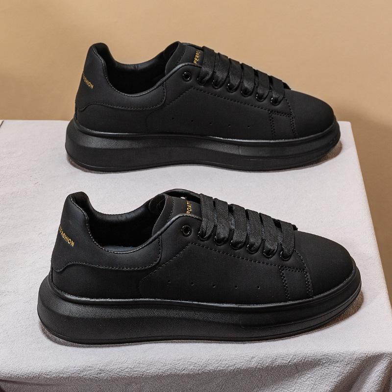 Женские туфли McQueen на толстой подошве, белые, 2025, новая коллекция весна-осень, универсальные спортивные туфли-маффины с увеличением роста, повседневные кеды