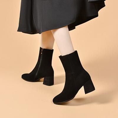 Сапоги на каблуке Модные сапоги Кожаные сапоги