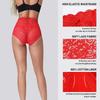 High-waisted Lace Women's Tummy Tuck Pants Sexy Cotton Crotch Breathable Plus Size Briefs