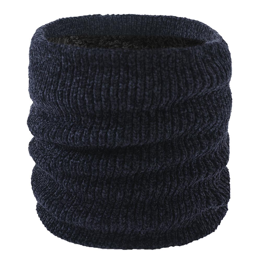 Утепленный чехол на шею из бархата синели: Толстый шерстяной шарф-петля унисекс с высоким воротником