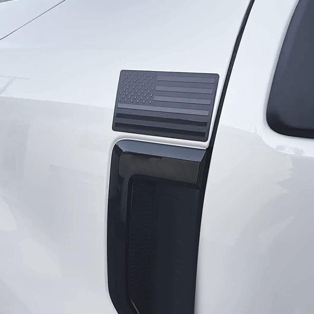 Metal Aluminum Car Stickers 2pcs Black Metal USA American Sticker Accessories Emblem Car Flag Badge Tuning Car Motorcycle