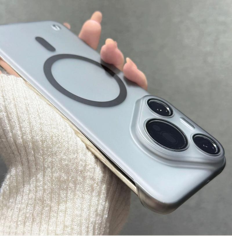 Ультратонкий Жесткий Матовый Безрамочный Чехол для Magsafe для Huawei Pura 80 70 Ultra Pura 80 70 Pro Plus Бампер Чехол для Беспроводной Зарядки