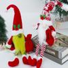 With Full Beard Sitting Long-legged Gnomes Old Man Ornament Plush Dwarf Doll Toys  Birthday