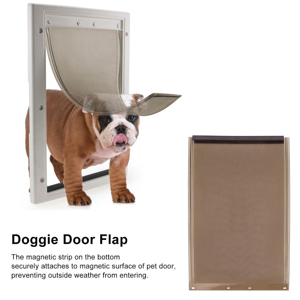 TPU Made Dog Door Replacement Flap Shatterproof Flexible Pet Door Curtain  Door Mounted Access