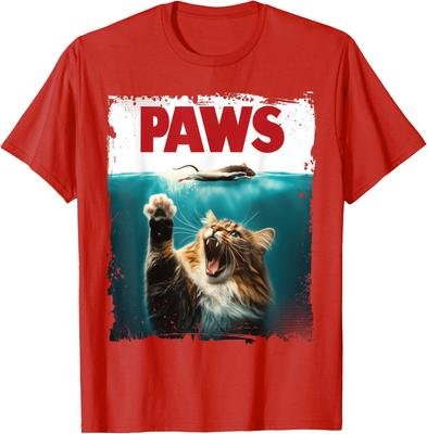 Cute Paws Cat Chasing Mouse Kitten Parody Help Unisex T-Shirt 9