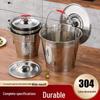 DM 304 Stainless Steel Food-Grade Open Bucket, 10L