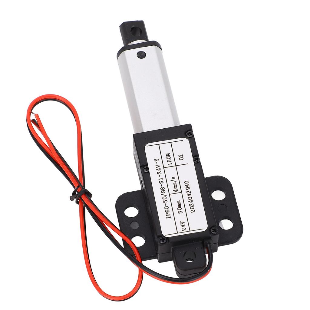 Linear Actuator, 30mm Stroke, Linear Actuator IPX4  24V, Electric Actuator with Bracket