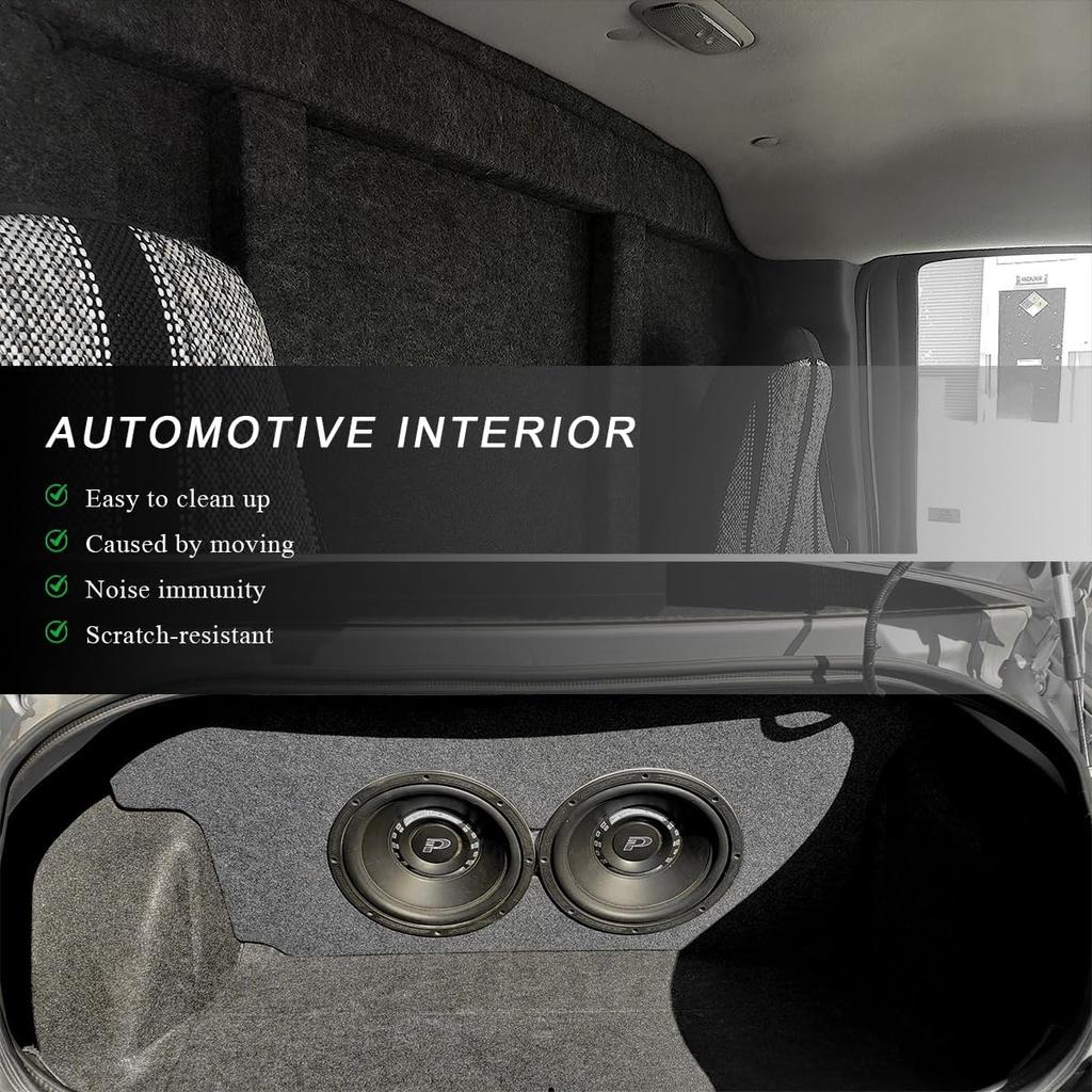 78"x26" Underfelt Carpet for Car, High Grade Felt Fabric Durable Underfelt Car Subwoofer Carpet Liner, Automotive Trunk Liner Felt Roll for Speaker