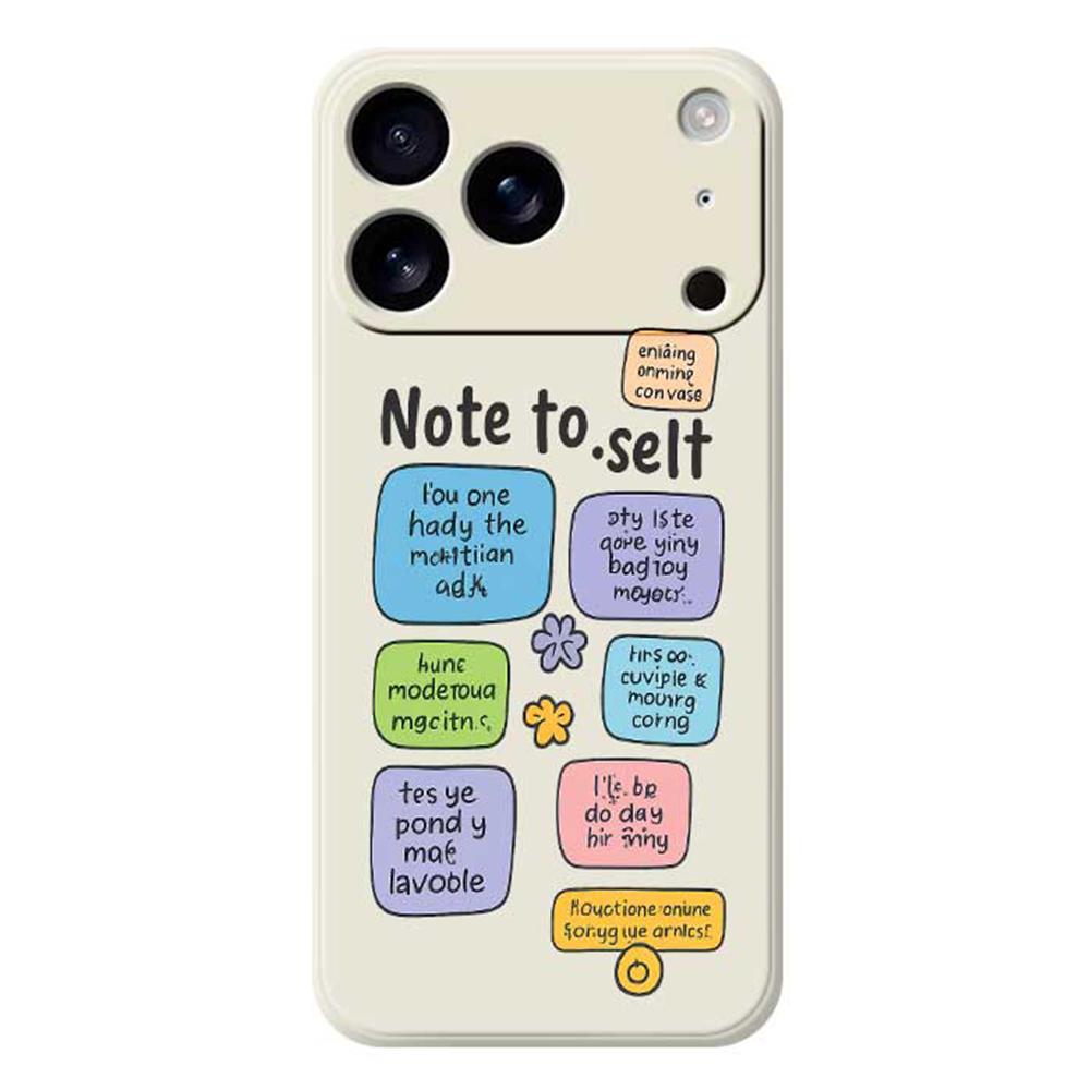 For iPhone 17 Pro Case Colored Sticky Notes Pattern Printing Straight Edge TPU Phone Back Cover