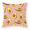 Avocado Tropical Fruit Print Pattern Polyester Cushion Cover for Home Living Room Sofa Decoration Pillow