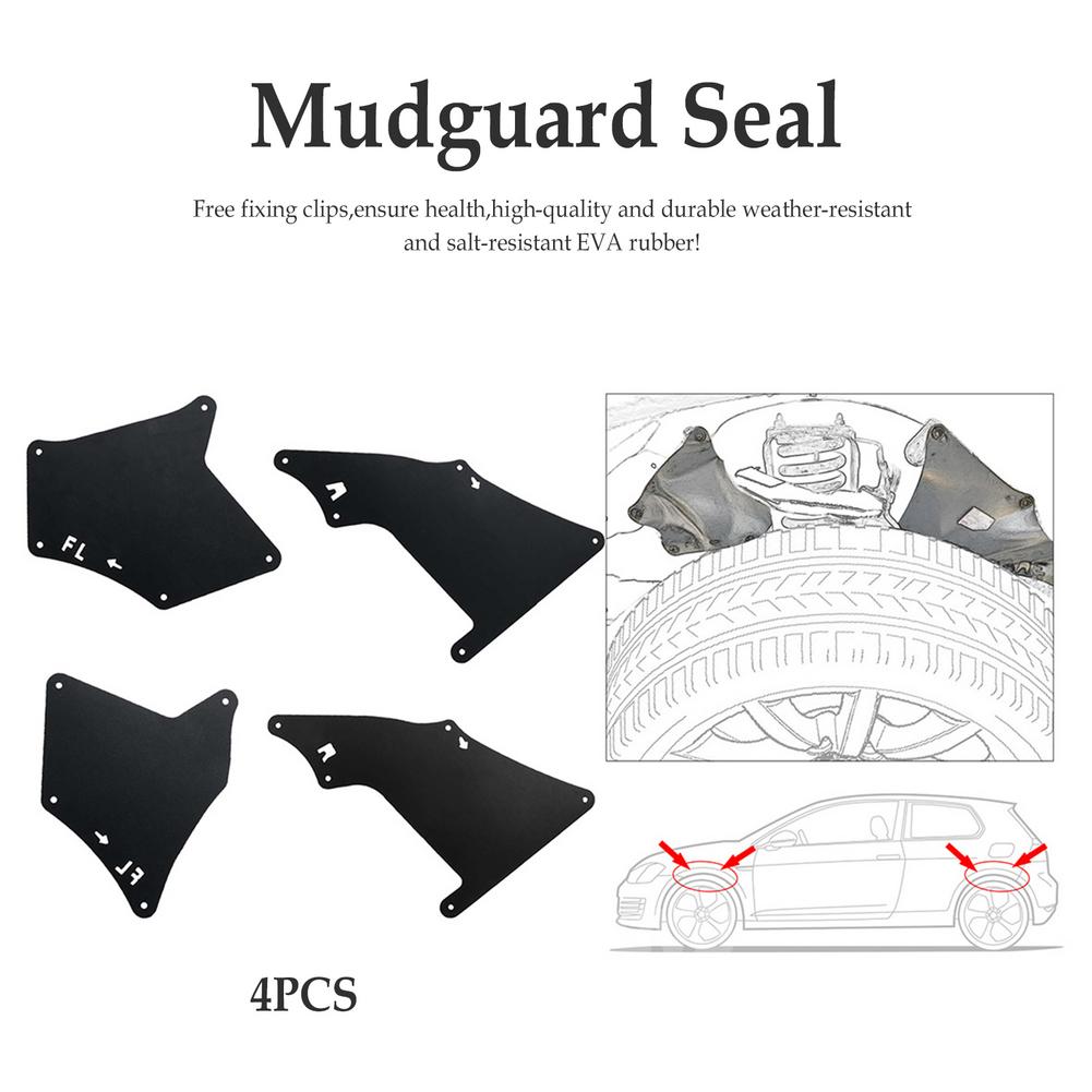 Брызговики Защитные кожухи Подкрылки Защита от брызг Для Toyota Land Cruiser Prado J120 J150 2003 - 2020 LC3 LC4 LC5 Уплотнитель переднего фартука С клипсами
