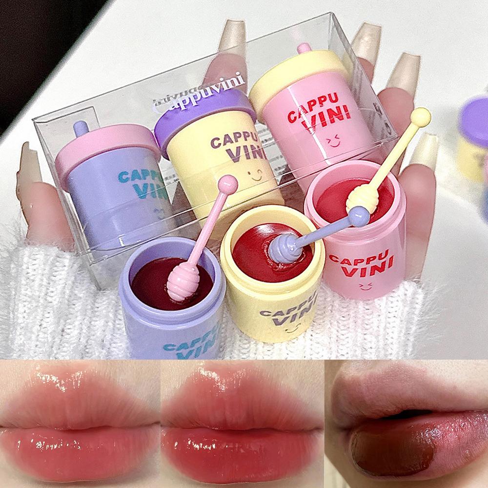 CAPPUVINI Milk Tea Cup Solid Lip Gloss Осенне-зимний увлажняющий блеск для губ Набор