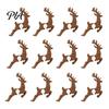 Winter Joy Gift for Family 12 Pcs LED Reindeer Wall Decoration, Christmas Glow Silhouette Lights, 3D Light-Up Decorative Wood Lights Wooden