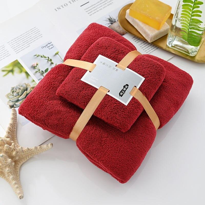 Набор коралловых бархатных полотенец, банное полотенце, домашнее большое размеры, водопоглощающее, быстросохнущее, пляжное, для плавания, аксессуары для ванной комнаты