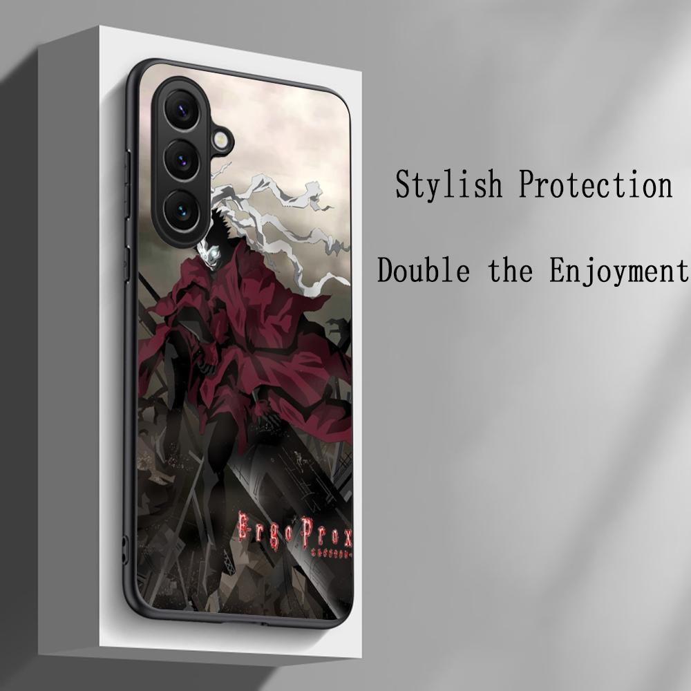 Чехол для телефона Ergo Proxy Y2K girl japan anime Для Samsung Galaxy S26 S25 S24 S23 S22 S21 Plus Ultra Note20 Мягкий Черный