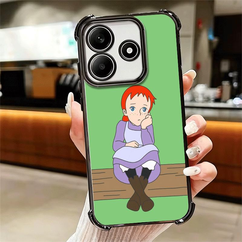 Чехол для телефона Anne Of Green Gables Shirley Plating для Xiaomi Redmi Note 14 15 Pro Plus 13 12 11 11S 11T 10 9S 9 5G Противоударный Airab