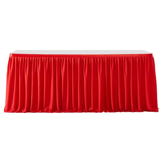 6FT Table Skirt for Rectangle Tables Wrinkle Resistant Pleated Tablecloth Reusable Ruffle Table Cloth for Christmas Baby Shower Wedding