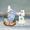 Halloween Resin Ornament Creepy Haunted House Tomb Tree Demon Root