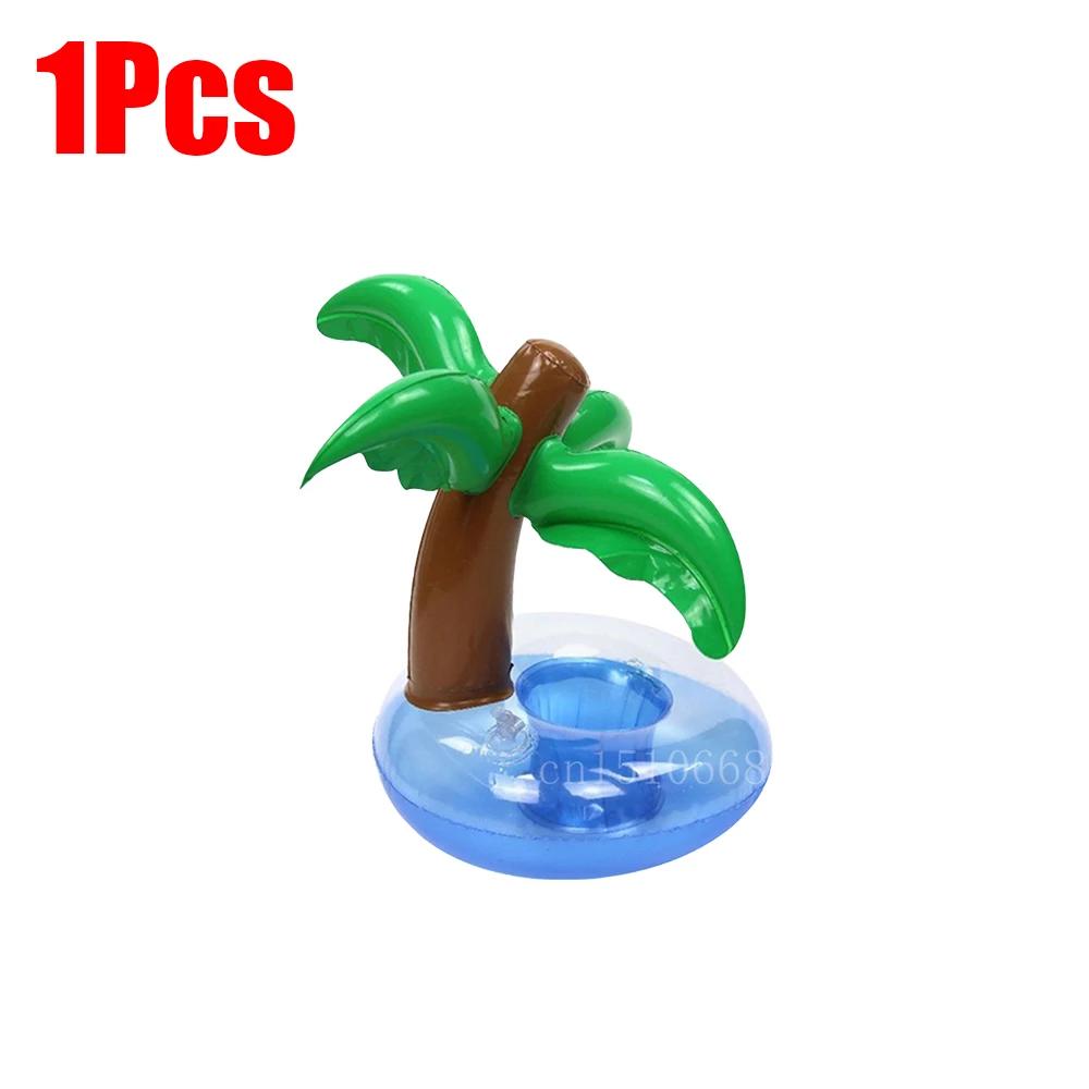 1-5Pcs Floating Cup Inflatable Flamingo Drinks Cup Holder Pool Float Bar Coasters Floatation Devices Pink Toy Drink Holder
