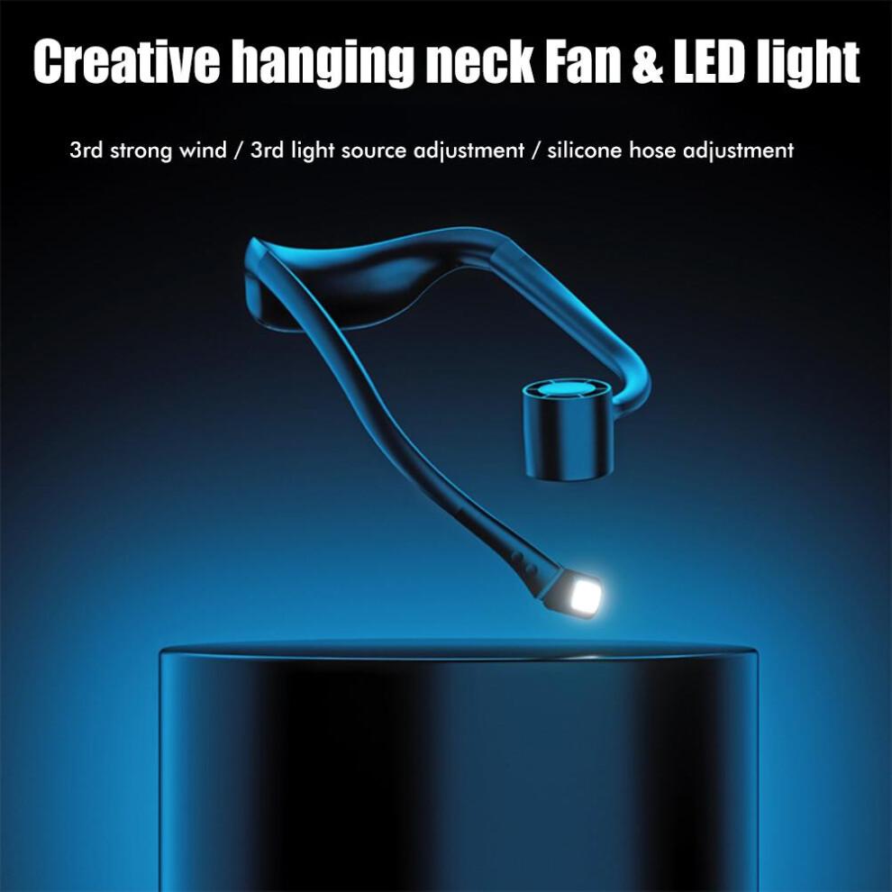 Adjustable Strong Wind Portable Neck Fan With Bladeless Design USB Rechargeable Wearable Fan Brushless Silent Motor Foldable Design 360 Cooling