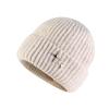 Women's Autumn and Winter Wool Hat Big Head Circumference Versatile Warm Ear Protection Cold Hat Showing Face Small Stars Decorative Knitted Hat Men