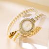 MISSFOX-Diamond High-end Niche Wrapped Pearl Bracelet Waterproof Quartz Watch Romantic Temperament Women's Watch