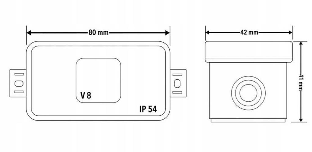 V8 Puszka Elastyczna N/T 80X45X41Mm Ip54 Czarna