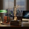 Resin Goddess of Justice Desk Ornaments Vintage Goddess of Wealth Statue  Office