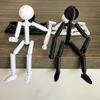 1/2 шт. 3D-печатная фигурка человечка из спичек, подвижные суставы, фигурка-антистресс, модель человечка, украшение для рабочего стола