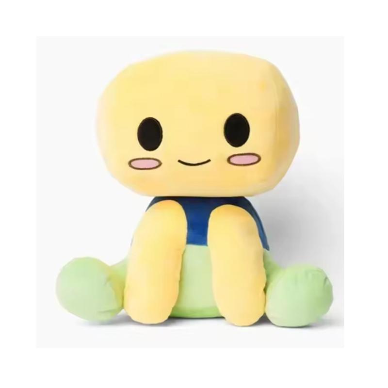Cute Blox Buddies Plush Toys Bacon Girl Game Peripheral Doll Black with Hat Yellow Decorative Doll Home Room Gifts Birthday Gift