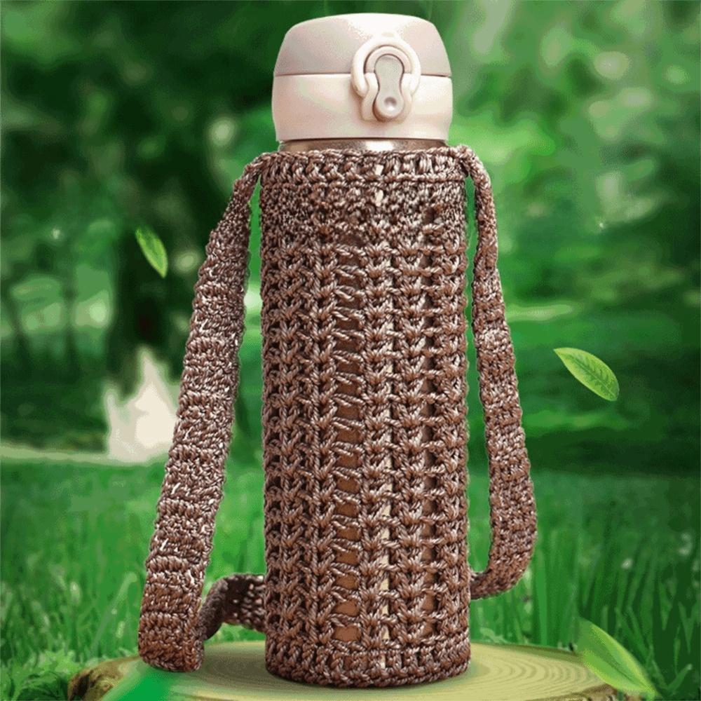 Reusable Water Bottle Carrier Bag Handmade Cup Sleeve Pouch Thermos Cup Sleeve Water Bottles
