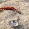 Collapsible Soup Ladle Long Handle Camping Cutlery Foldable Slotted Spoon  BBQ Barbecue