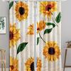 Шторы с принтом в виде подсолнуха и золотой вазы, карманное оформление окна для спальни, офиса, кухни, гостиной, домашнего декора, для девочек, 2 шт.