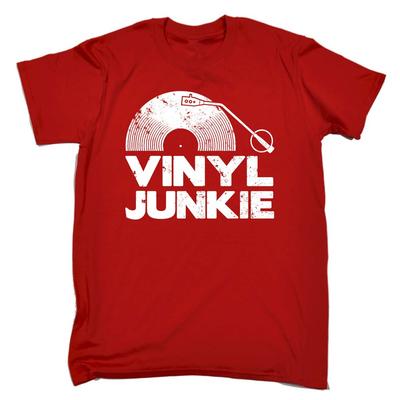 Виниловый Junkie DJ Пластинка Белая Музыка - Мужская Забавная Новинка Футболка Футболка Футболки