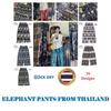 39 Designs Elephant Pants Loose Leg Adjustable Elastic Waistband StrapUnisex Women Men Print Thailand Casual Streetwear Boho Bohemian Retro Vintage